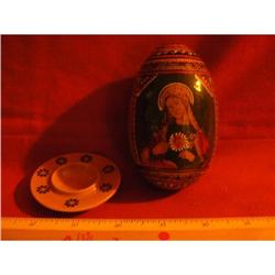 Old Wooder Russian Handpainted Egg #1390145