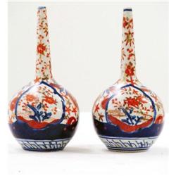 213 Pair 19th Century Imari Stem Vases #1390180