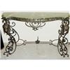 Image 1 : 580 19th Century Iron Console Table Marble Top #1390184