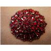 Image 1 : Victorian Circa 1900 Garnet Cluster Brooch #1390501