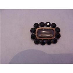 Sentimental Georgian Onyx Hair Brooch #1390513