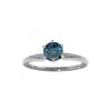 Image 1 : Genuine 0.50 ctw Blue Diamond Ring 14KT White Gold - REF-135P8H