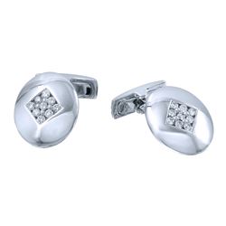 Natural 0.49 CTW Diamond Cuff Links 14K White Gold - REF-139N5Y