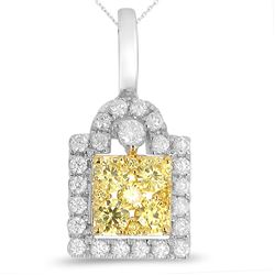 Natural 0.66 CTW Diamond & Pendant 14K White Gold - REF-75K6R