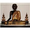 Image 1 : MASSIVE THAI BRONZE SEATED TEMPLE BUDDHA #1330337