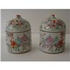 Image 1 : pair Chinese Famille Rose porcelain  jars #1330545