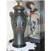 Image 1 : Antique Nippon Phoenix Vase Lamp 1891 #1330761