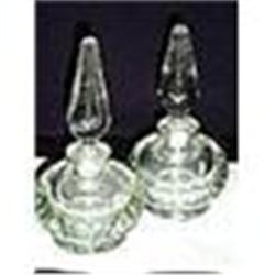 Pair of Heavy Crystal Scent Bottles #1330905