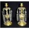 Image 1 : Pair of Antique Bronze and Crystal Candlesticks#1330911