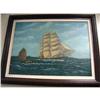 Image 1 : 1937 Clipper Ship Painting Lsd German Artist #1342931