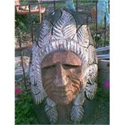 Folk Art Indian Chief Sculpture #1343043