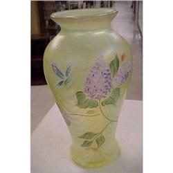 Exquisite Fenton Glass Signed Hand Drapery Vase#1343249