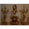 Image 1 : French Bronze Marble Sculpture Clock Candelabra#1363784