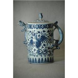 Blue  and  White  Porcelain  Teapot  with  Mark#1363959