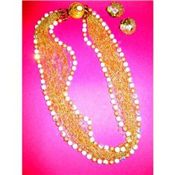 ROBERT OF PARIS NECKLACE AND EARRINGS #1363979