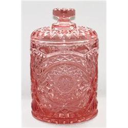  Rose Pink New England Glass Large Vanity Jar #1363998