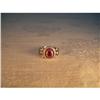 Image 1 : Antique Estate 14K WG Gold Ruby Diamond Ring #1364258