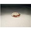 Image 1 : Unique Estate 14K YG Gold Seed Pearl Ruby Ring #1364283