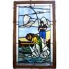 Image 1 : Bass Fisherman Stained Glass Window Panel  #1364399