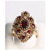 Image 1 : Estate Victorian Style Garnet Yellow Gold  Ring#1364442