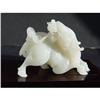 Image 1 : Chinese carved White jade foo dog #1364453