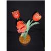 Image 1 : Italian Tole Red Tulips #1364641