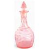 Image 1 : Pink Art Deco Depression Glass Decanter #1370432
