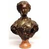 Image 1 : Bronze Bust of Female on Apricot Marble #1370949