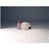 Image 1 : Estate 18K WG Diamond Amethyst Filigree Ring #1331584