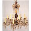 Image 1 : French Bronze Crystal Chandelier 12 lights #1331805