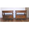 Image 1 : Pair of Weathered Mahogany End Tables/ #1343620