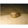 Image 1 : Gorgeous Estate 14K YG Gold Pave Princess Ring #1343865