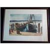 Image 1 : 1961Painting Fishing Boat In The Harbor Sgn. #1343902