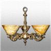 Image 1 : Alabaster and casted bronze chandelier #1344006