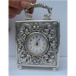 Asprey silver travelling clock #1364711