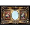 Image 1 : WONDERFUL MIRROR WITH TWO PAINTINGS ON THE #1364733