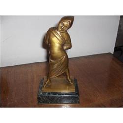 French Art Deco Bronze statuec1930 #1365048