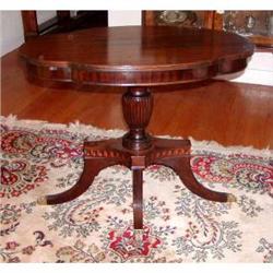 Mahogany Revolving Scallopped Tea Table c.1930 #1365126