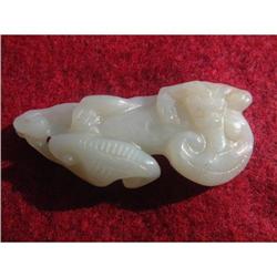 Antique white jade carving #1365163