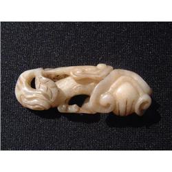 18th. century white jade carving in shape of #1365188