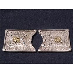 18th.-19th. century Tibetan silver belt buckle #1365195