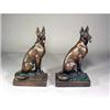 Image 1 : Antique Bronze Dog Bookends Sculpture Signed #1365345