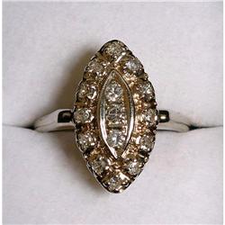  Estate Diamond 1920's Deco Ring Yellow gold  #1365384