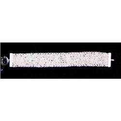 Designer knit sterling silver mesh bracelet  #1365388