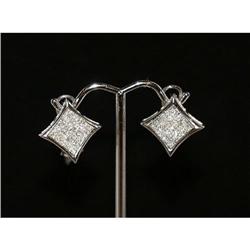 2ct Estate Designer Princess Diamond Earrings #1365402