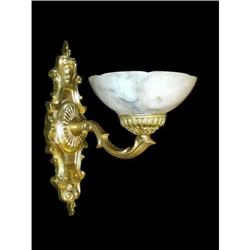 A pair of alabaster and bronze sconces #1365413