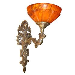 A pair of alabaster and bronze sconces #1365415
