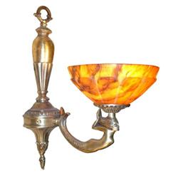 A pair of alabaster and bronze sconces #1365416
