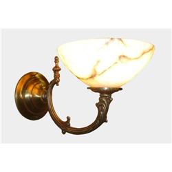 A pair of alabaster and bronze sconces #1365419