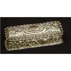Antique Hand-Chased Sterling Silver Box #1365616